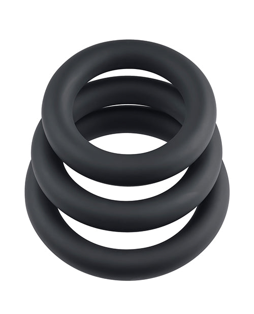 Selopa 3 Ring Circus Silicone Penis Ring Set Black