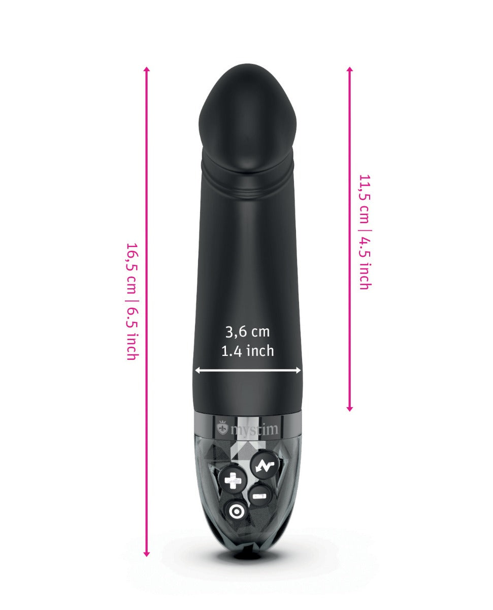 Mystim Real Deal Neal eStim Realistic Vibrator - Black