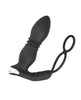 Load image into Gallery viewer, Ass-station Remote Prostate Power Plug w/Cock &amp; Ball Ring  - Black
