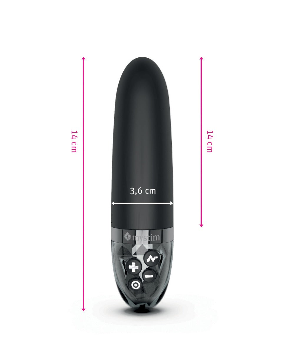 Mystim Sleak Freak eStim Straight Vibrator - Black