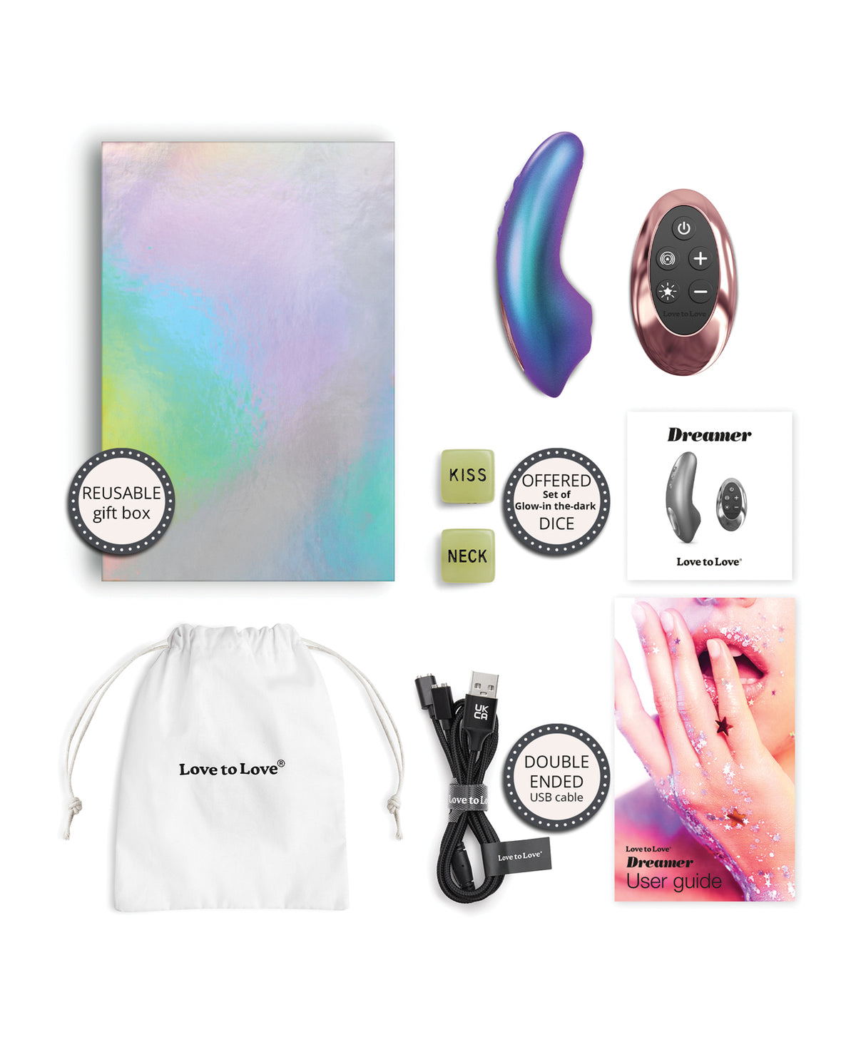 Love to Love Dreamer Mini Tongue Flicker - Iridescent Turquoise