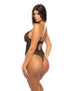 Load image into Gallery viewer, Femi Unlined Underwire Stretch Lace Teddy w/Rhinestone Charm Black MD
