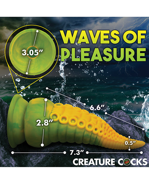 Cargue la imagen en el visor de la galería, Creature Cocks Monstropus 2.0 Vibrating Tentacle Silicone Dildo - Yellow/Green
