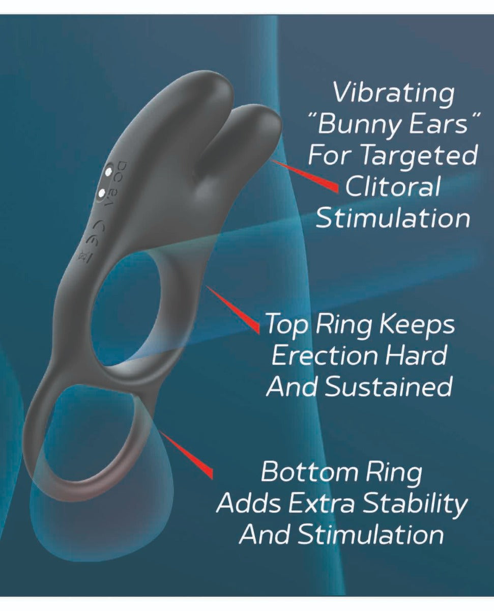 Massive Red Dot Cock Ring V1 - Black