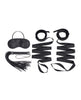 Load image into Gallery viewer, Lux Fetish 4 pc Bondage Strap &amp; Flogger Kit
