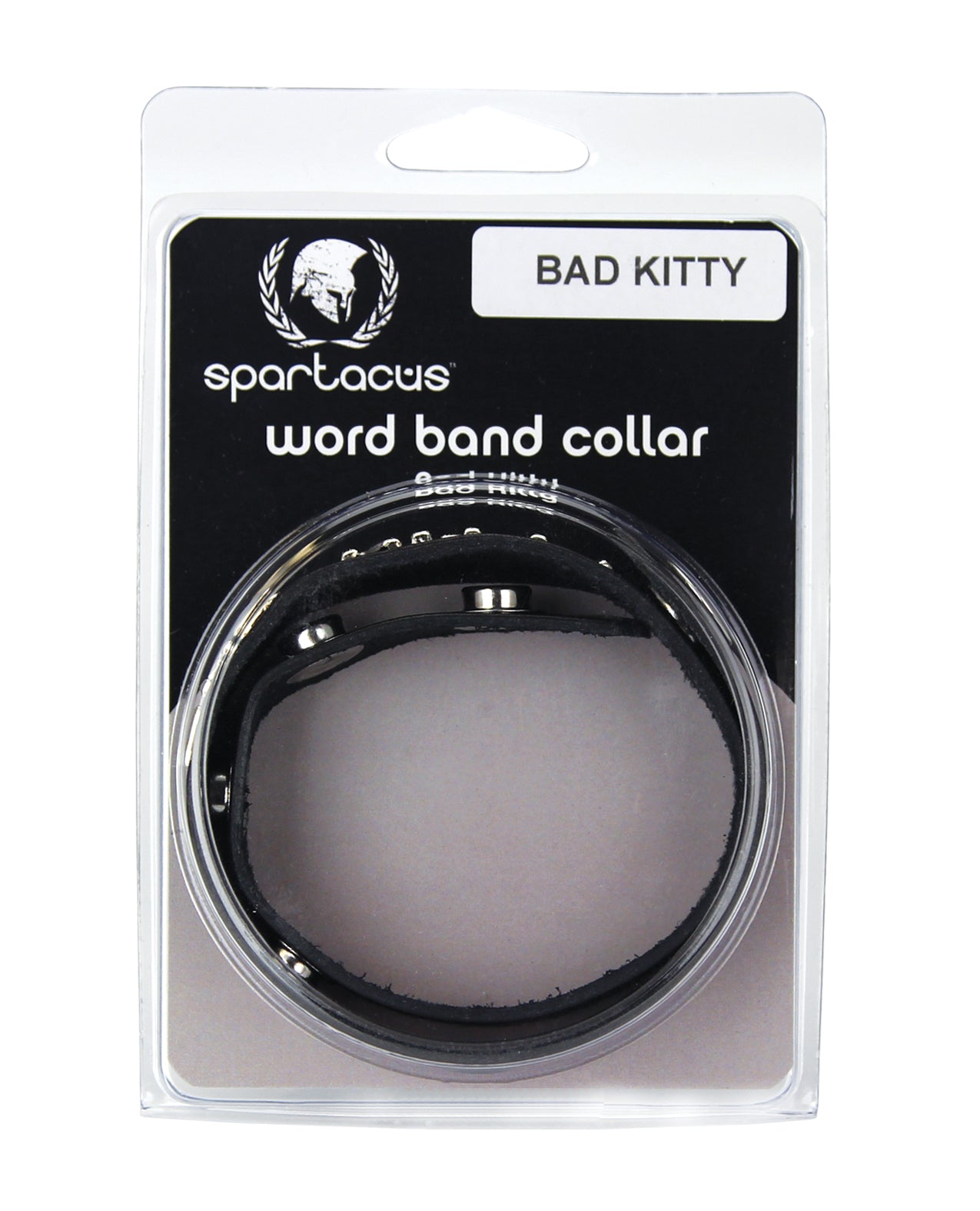 Spartacus Bad Kitty Premium Oil Tanned Leather Collar Black Adjustable