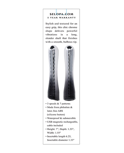 Selopa Siverado Bullet Vibrator - Grey/Black Selopa Siverado Bullet Vibrator - Grey/Black