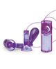 Carregar imagem no visualizador da Galeria, Lux Fetish Vibrating Nipple Suckers w/Wired Remote Control - Purple
