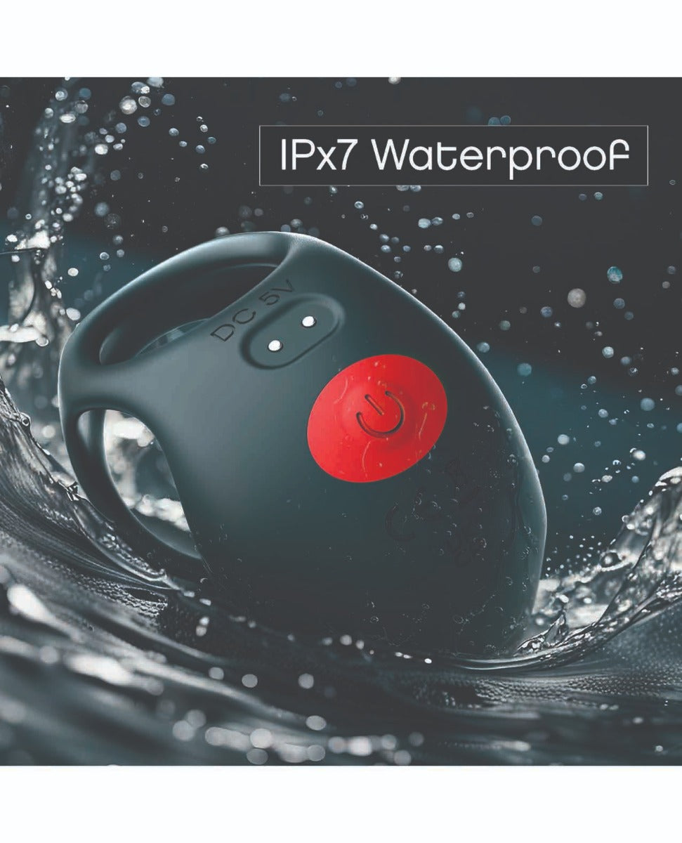 Massive Red Dot Cock Ring V3 - Black