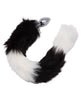 Load image into Gallery viewer, Running Wild Black &amp; White Tail Metallic Anal Probe
