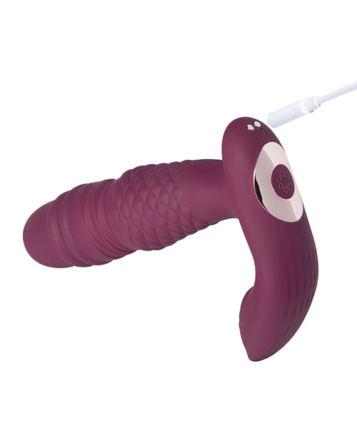 Afbeelding laden in Galerijviewer, Ryder App-Controlled Thrusting G-spot &amp; Clit Vibrator - Rosy Red
