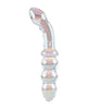 Load image into Gallery viewer, Playboy Pleasure Jewels Double Glass Dildo w/Anal Beads  - Clear
