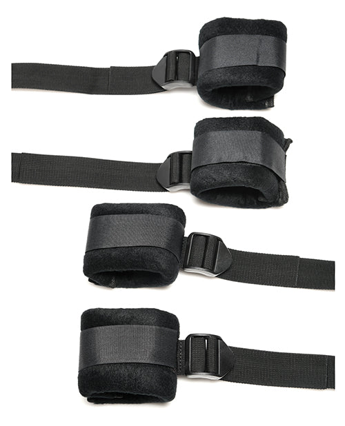 Cargue la imagen en el visor de la galería, Bedroom Bliss Lover&#39;s Bed Restraint System - Black
