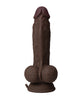 Load image into Gallery viewer, Shaft Flexskin Liquid Silicone 7.5" Vibrating Dong w/Balls - Mahogany

