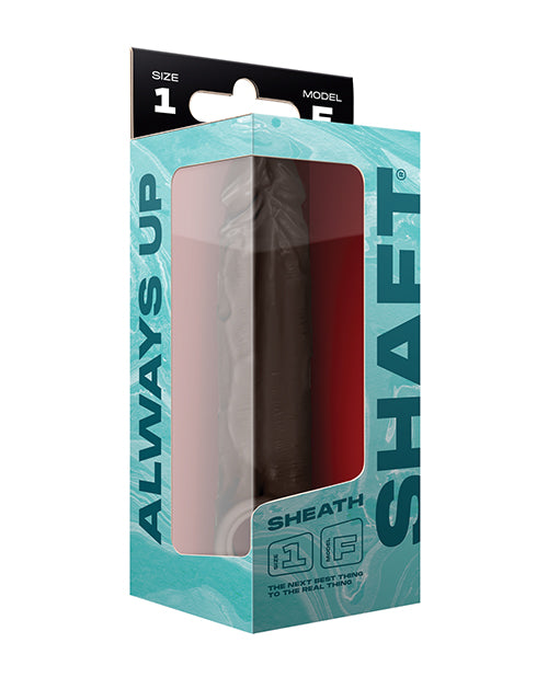 Shaft Model F Flexskin Liquid Silicone 7.8" Sheath - Mahogany