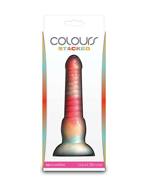 Colours Stacked 6" Dildo - Red/Gold