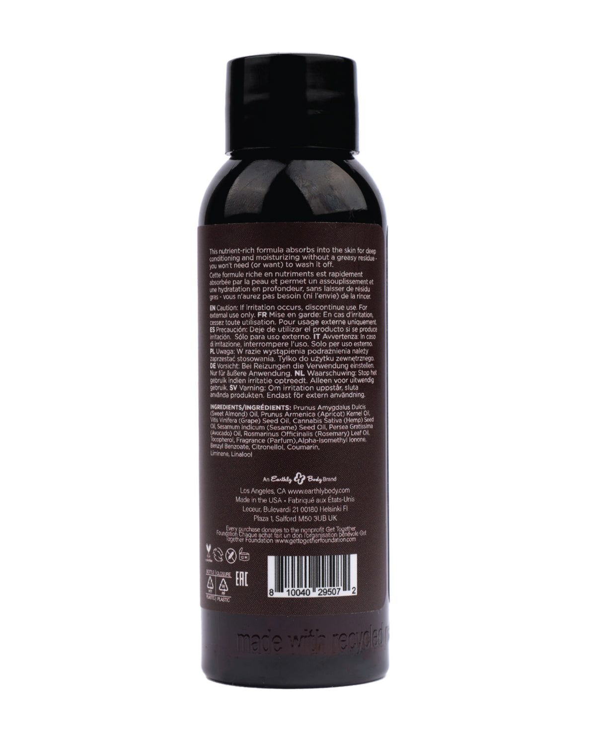 Earthly Body Massage- och kroppsolja - 2 oz Kashmir Musk