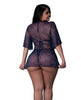 Bild in den Galerie-Viewer laden, Hazy Dayz Butterfly Blacklight Reactive Halter Top w/Thong &amp; Dress 3 pc Set - Black Multi QN
