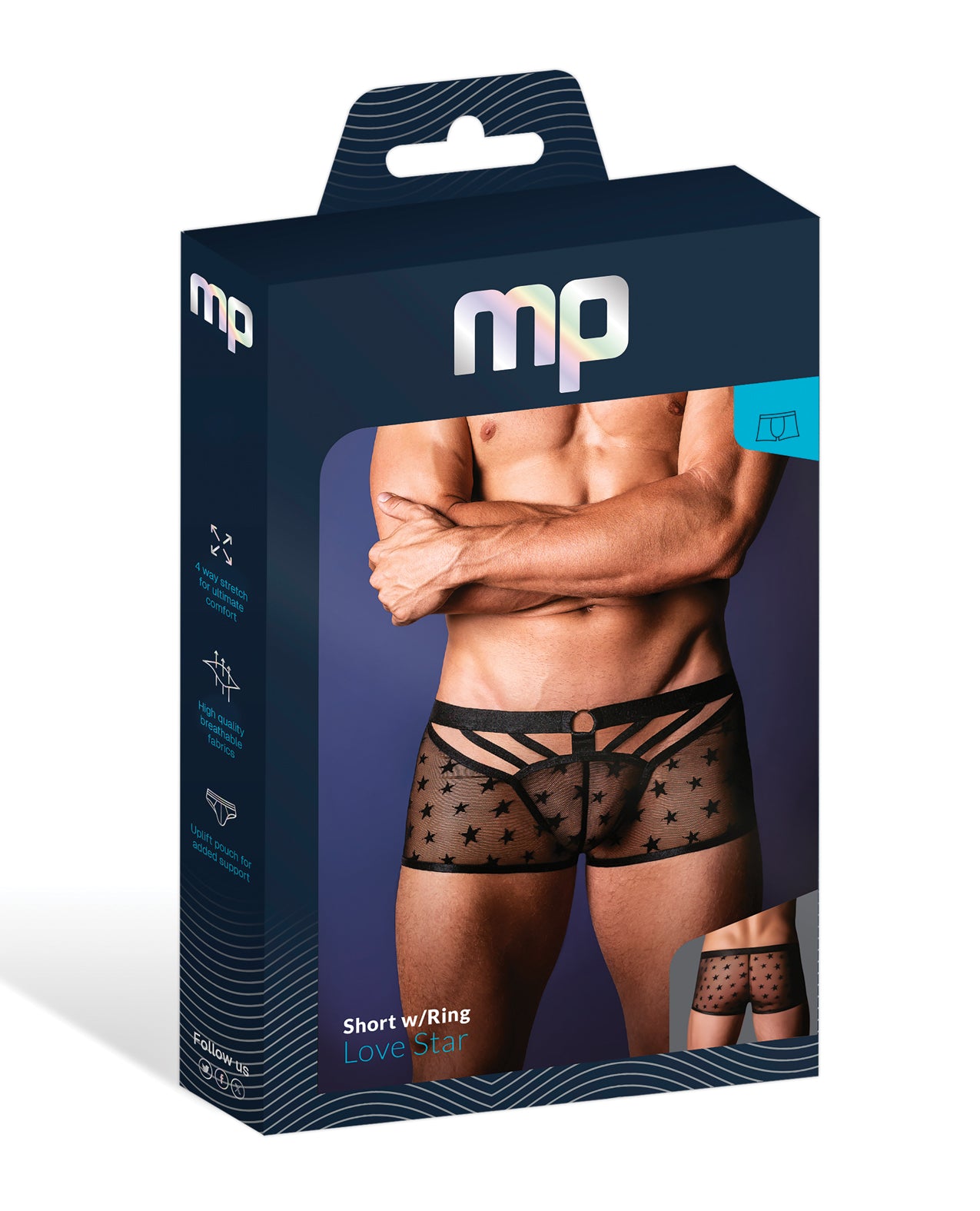 Love Star Short w/Ring - Black XL