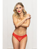 Cargue la imagen en el visor de la galería, Lace Panty w/Heart Cut Out Back &amp; Pearl Chain Detail - Red SM
