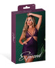 Afbeelding laden in Galerijviewer, Leather &amp; Lace Stretch Mesh and Lace Chemise w/Thong 2 pc Set - Plum S/M

