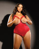 Ladda bilden i Galleri Viewer, Lace Open Cup &amp; Crotchless Teddy Red QN
