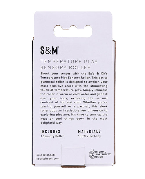 Sex & Mischief Ex's & Oh's Temperature Play Sensory Roller - Black