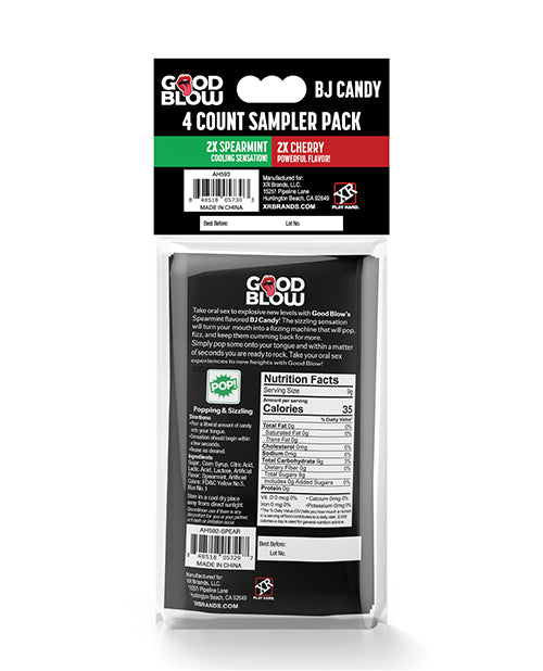 Good Blow Bj Sampler Pack - Pack of 4 Spearmint/Cherry