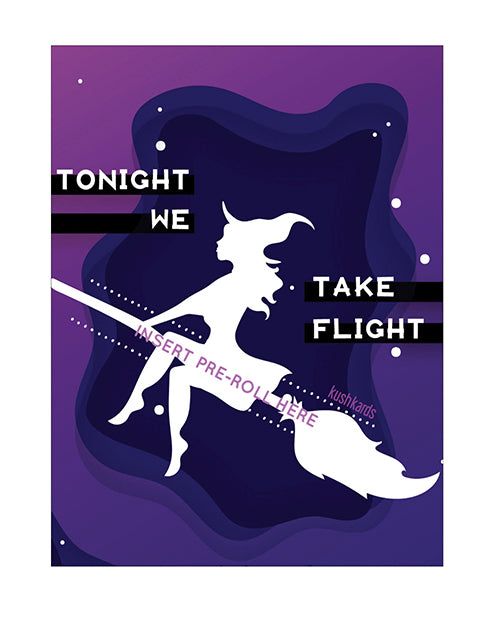 Halloween KushKard Take Flight Greeting Card With Matchbook