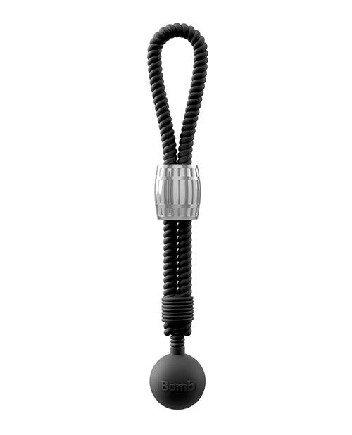 Rebel Heavy Rope Cock Lasso w/Ball - Black