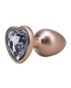 Cargue la imagen en el visor de la galería, Booty Bling Jeweled Metal Butt Plug Medium Gold Spade Shape
