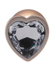 Cargue la imagen en el visor de la galería, Booty Bling Jeweled Metal Butt Plug Medium Gold Spade Shape
