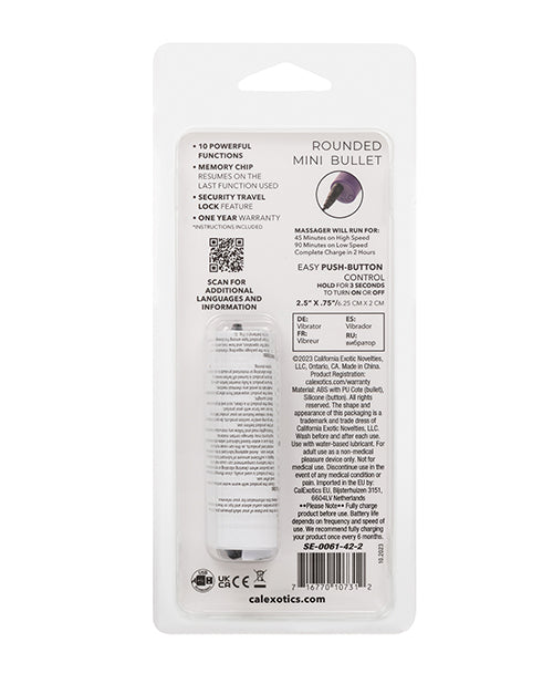 Turbo Buzz Rounded Mini Bullet Stimulator - Purple