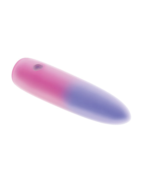 Evolved Paradise Bullet Mini Vibe Pink Purple Dual Silicone Layers Tapered Tip
