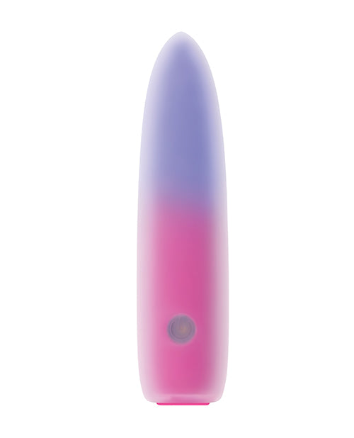 Evolved Paradise Bullet Mini Vibe Pink Purple Dual Silicone Layers Tapered Tip