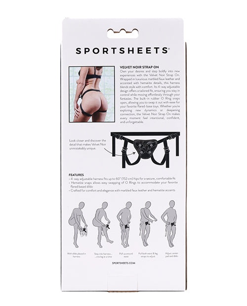 Sportsheets Velvet Noir Strap-On - Black