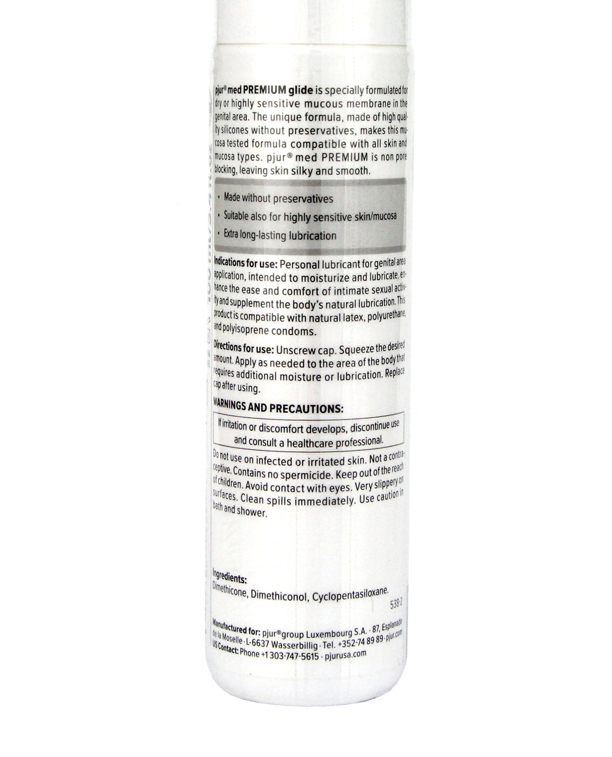 Pjur Med Premium Glide Concentrated Silicone Personal Lubricant - 100 ml Bottle