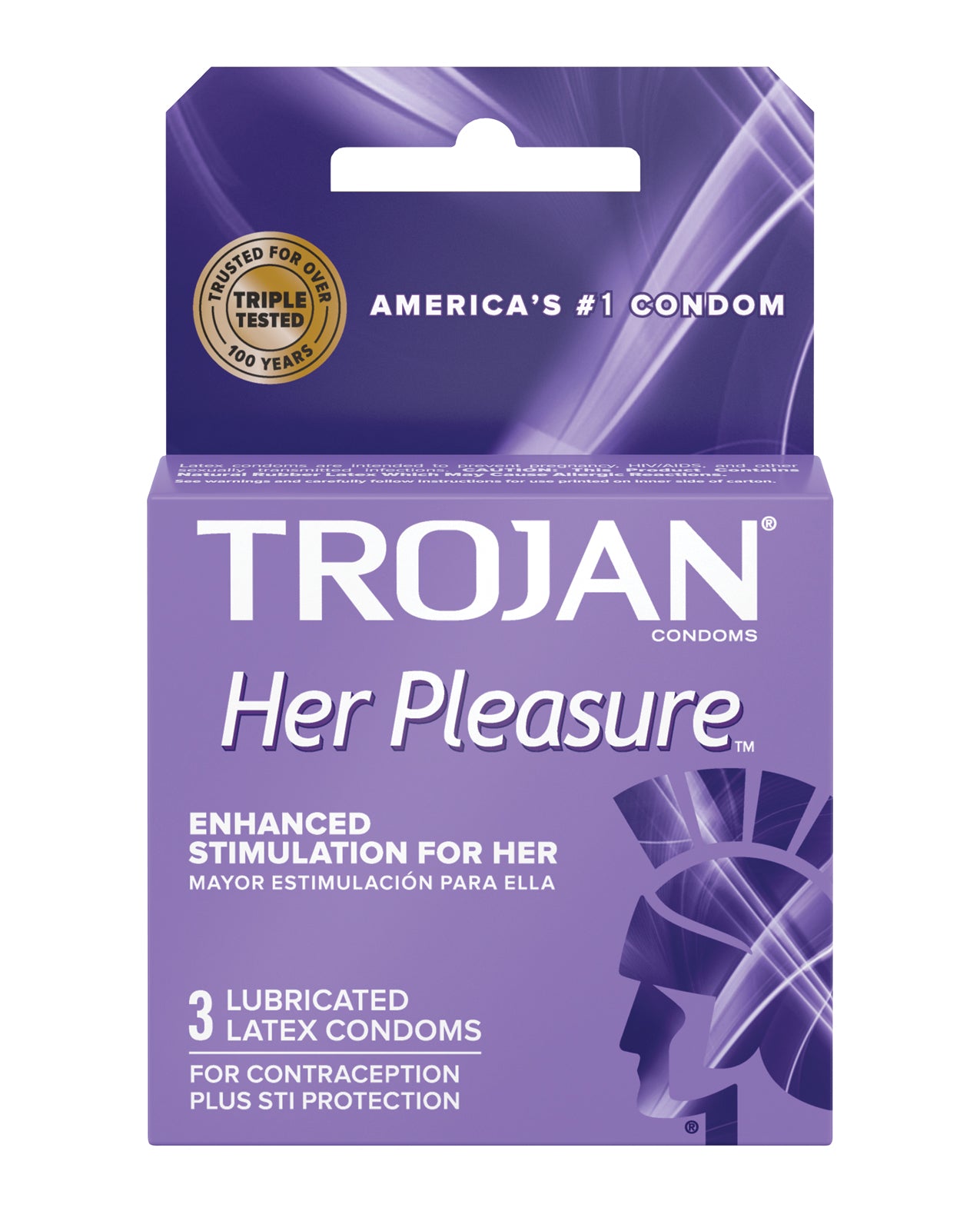 Préservatifs Trojan Her Pleasure - Boîte de 3