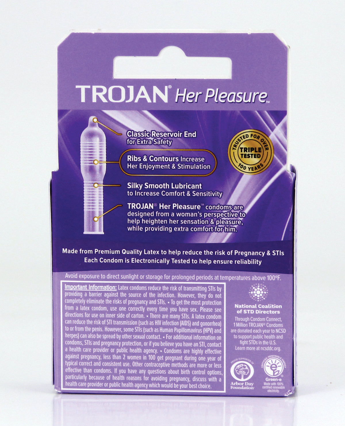 Préservatifs Trojan Her Pleasure - Boîte de 3