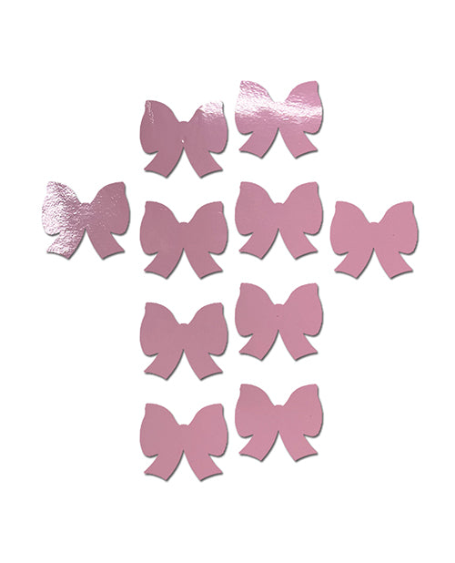 Pastease Mini Faux Leather Bows Baby Pink Pack of 8