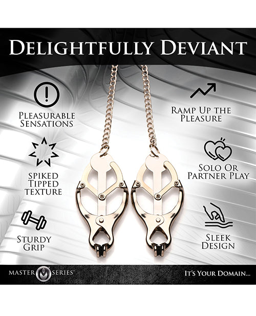 Master Series Primal Spiked Clover Nipple Clamps