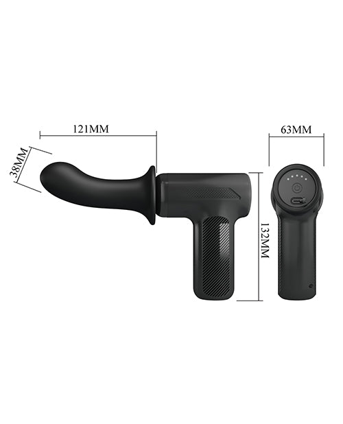 Pretty Love DJ Doctor Thrusting Gun Massager - Black
