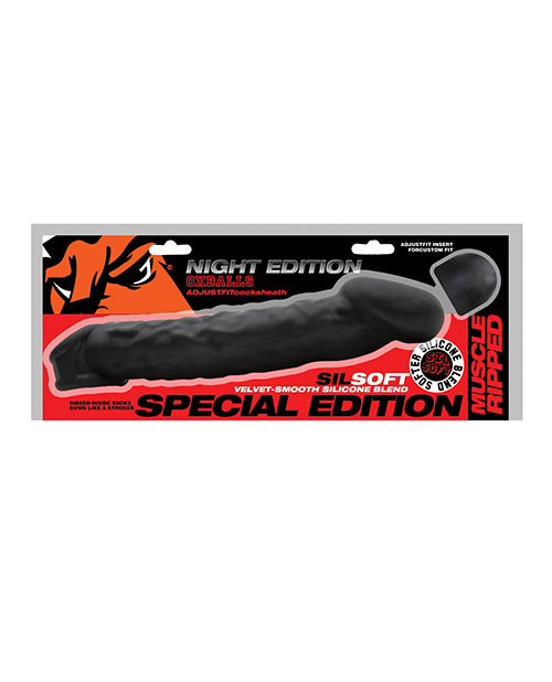 Oxballs Muscle Teacă Interioară Răsucită cu Coaste, Catifelată - Ediție Specială Neagră