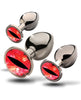 Cargue la imagen en el visor de la galería, Creature Cocks - Sinister Eyes Red Eye Metal Butt Plug Set
