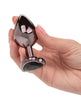 Load image into Gallery viewer, Jewel Black Diamond Heart Butt Plug - Large, Black
