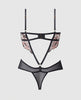 Load image into Gallery viewer, Nova Lace Teddy w/Garters - Black XL

