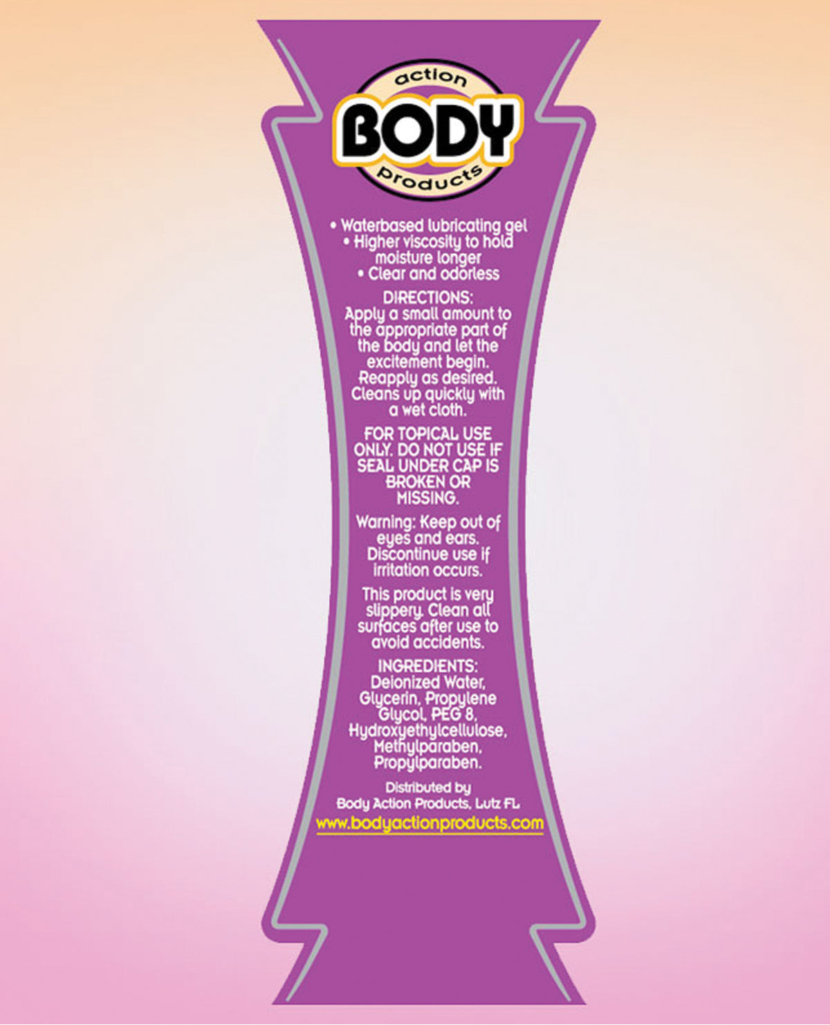 Body Action Supreme Gel a Base d'Acqua - Bottiglia da 4.8 oz