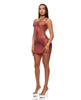 Charger l'image dans la visionneuse de la galerie, Patch of Petals Sheer Mesh and Lace Chemise w/Thong 2 pc Set - Mauve LG
