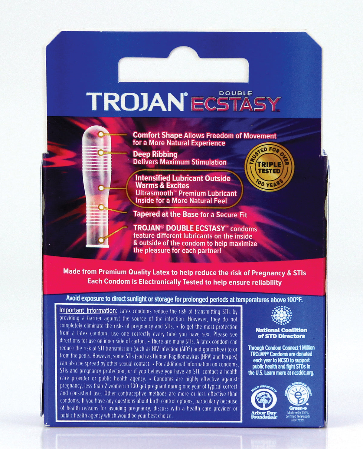 Trojan Double Ecstasy condooms - doos van 3