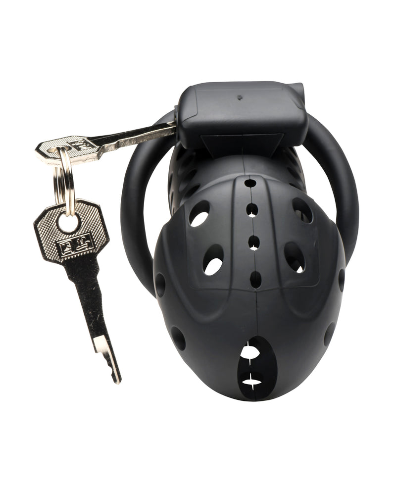 Load image into Gallery viewer, Master Series Lock Down Chastity Cage - Black
